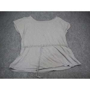 Livi Active Blouse Top Women's Size 22/24 Gray Empire‎ Waist Drawstring